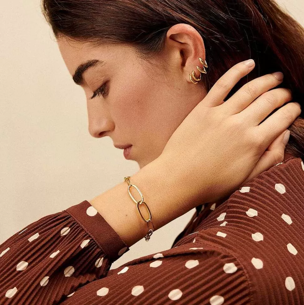 AGATHA Link Bracelet Chain-Golden