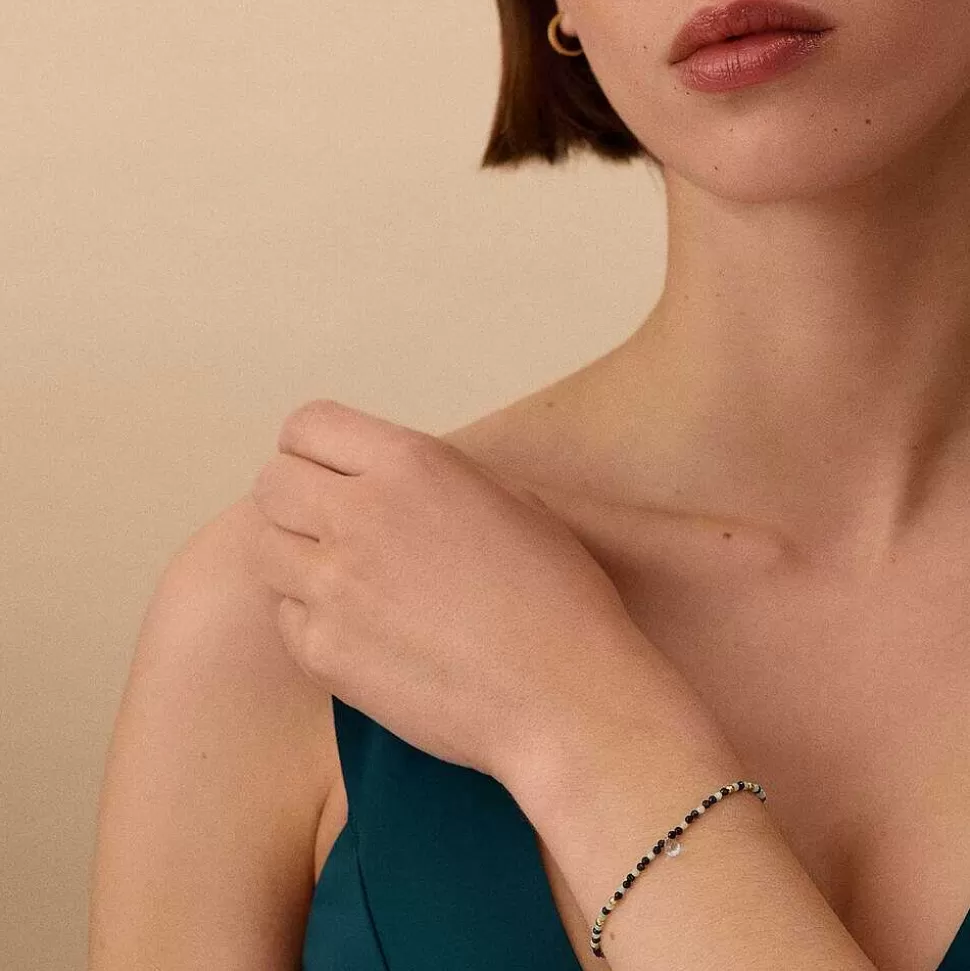 AGATHA Link Bracelet Diamonds-Aquamarine