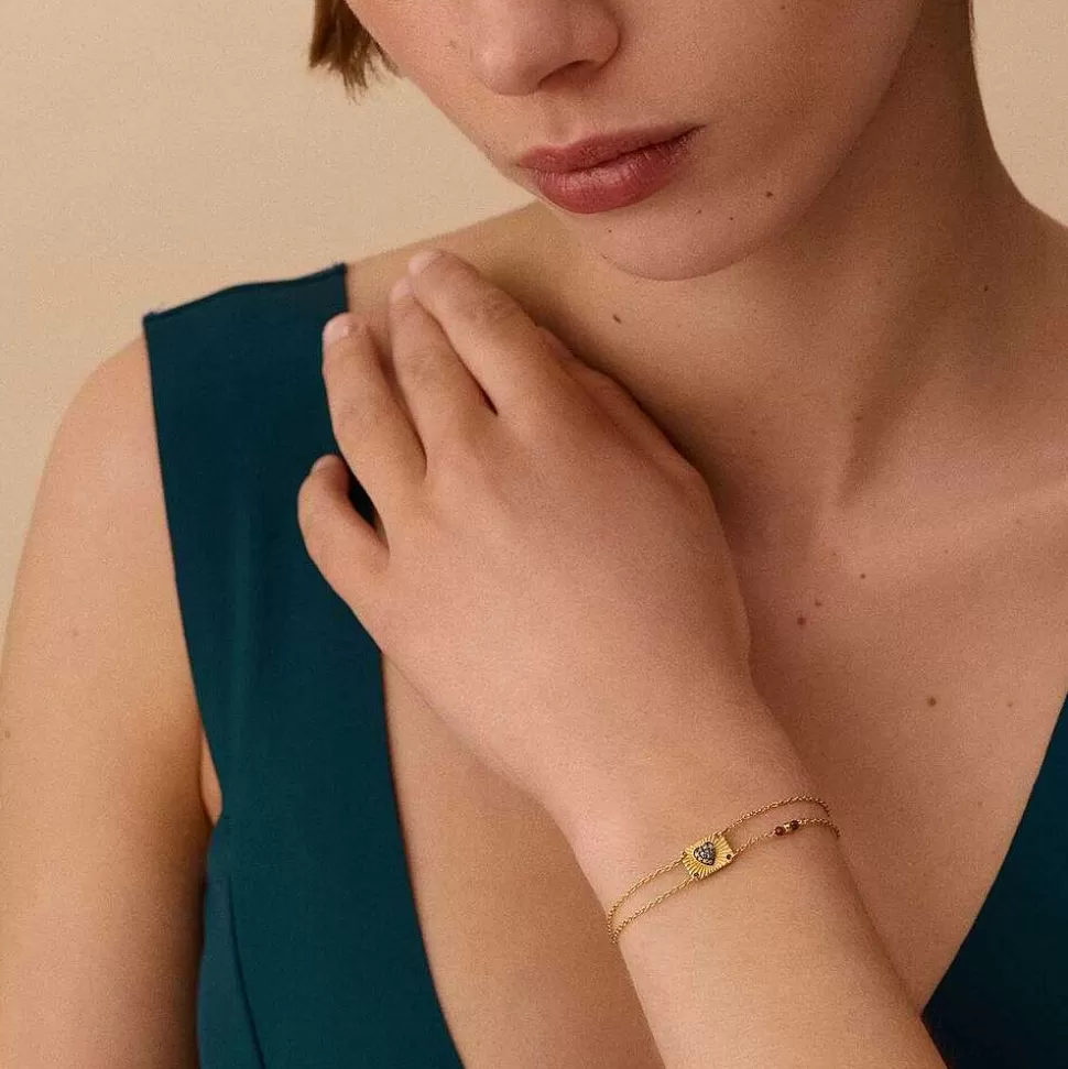 AGATHA Link Bracelet Diamonds-Gold/Gun