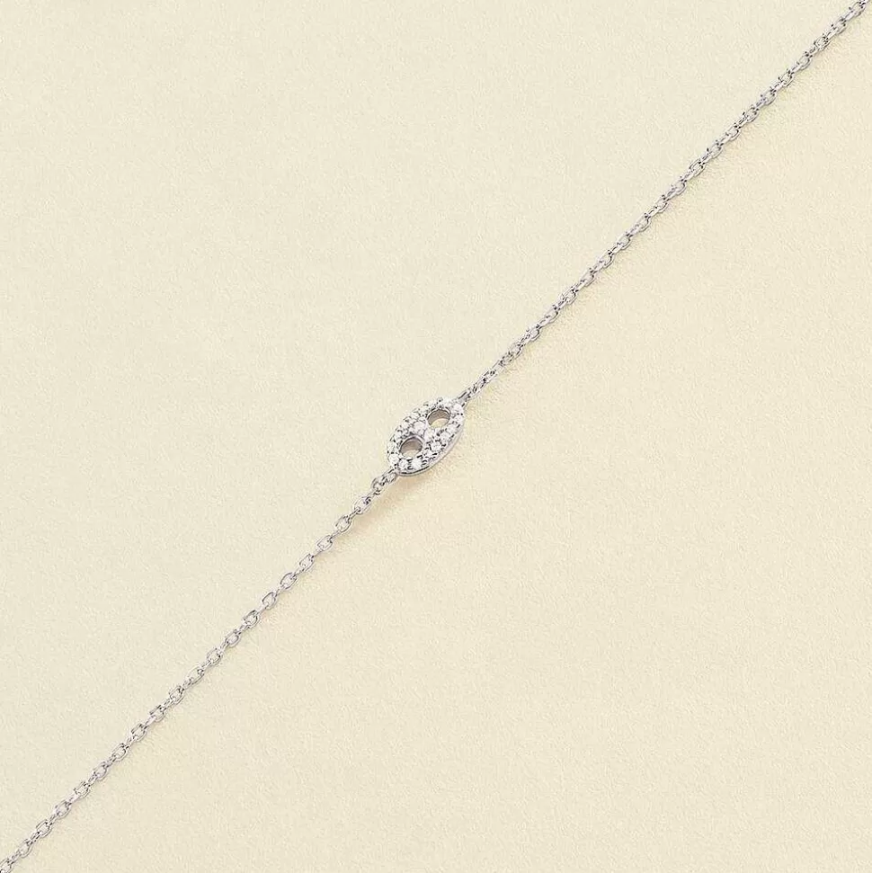 AGATHA Link Bracelet Etreinte-Crystal/Silver