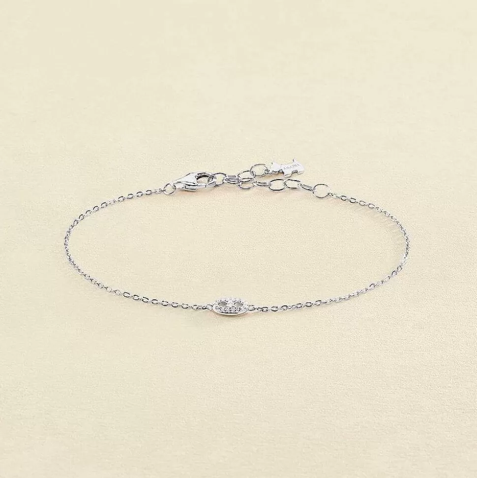 AGATHA Link Bracelet Etreinte-Crystal/Silver