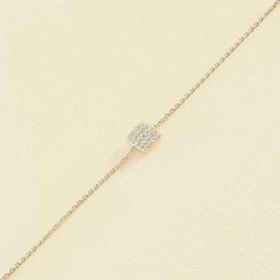 AGATHA Link Bracelet Gloria-Crystal/Golden