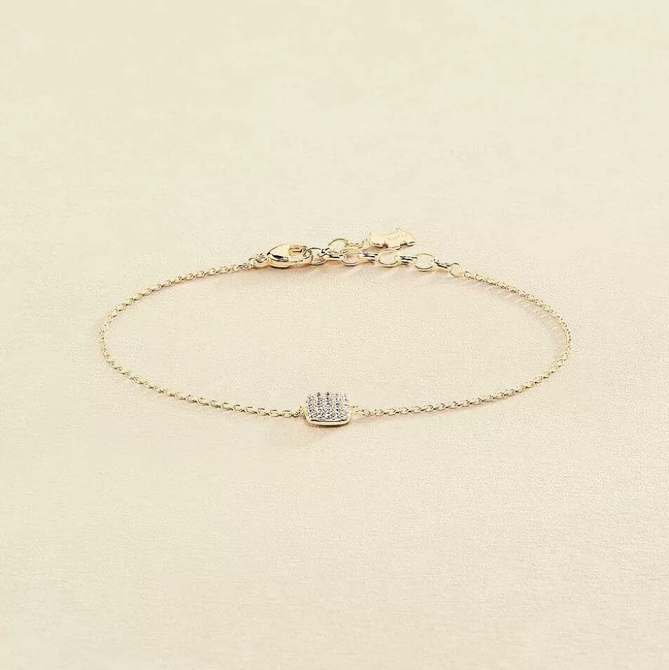 AGATHA Link Bracelet Gloria-Crystal/Golden