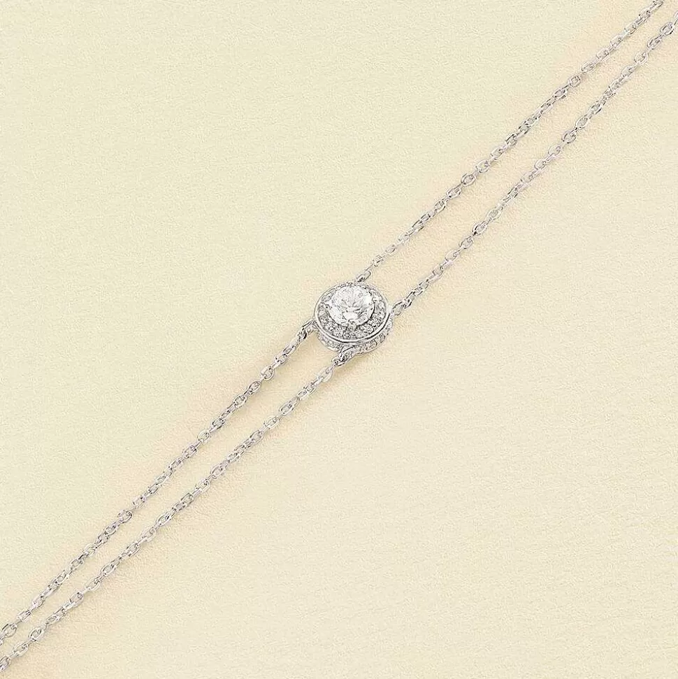 AGATHA Link Bracelet Imperial-Crystal/Silver