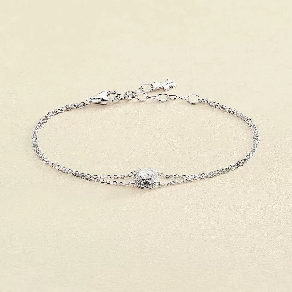 AGATHA Link Bracelet Imperial-Crystal/Silver