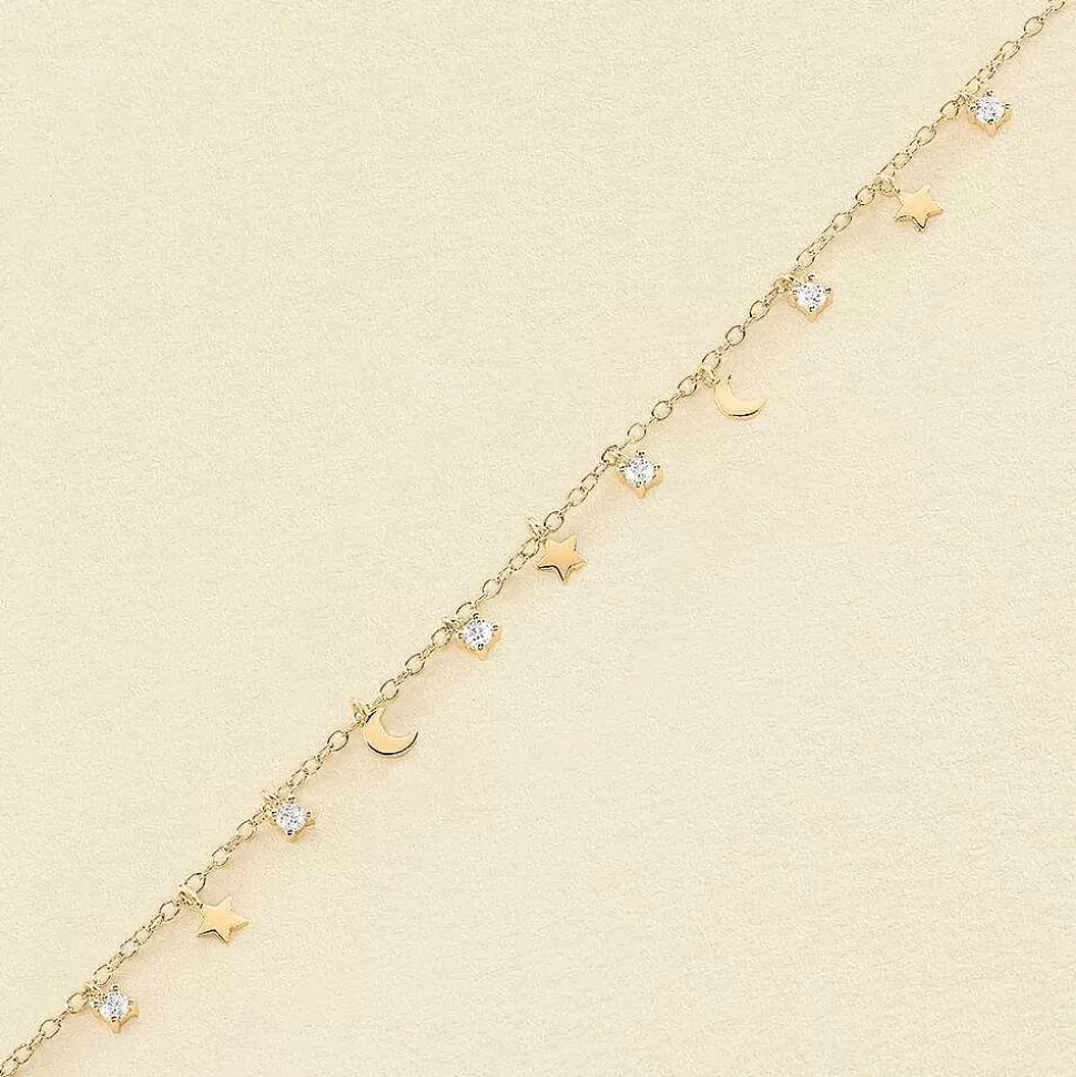 AGATHA Link Bracelet Lunitas-Crystal/Golden
