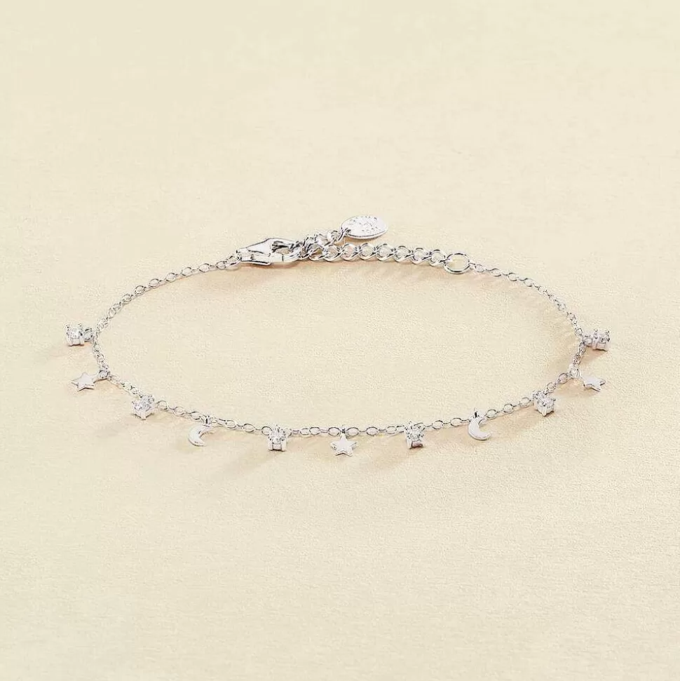 AGATHA Link Bracelet Lunitas-Crystal/Silver