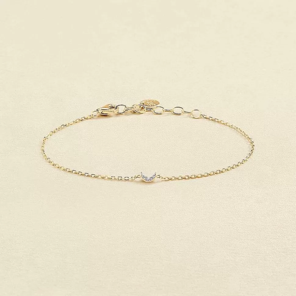 AGATHA Link Bracelet Mahina-Crystal/Golden