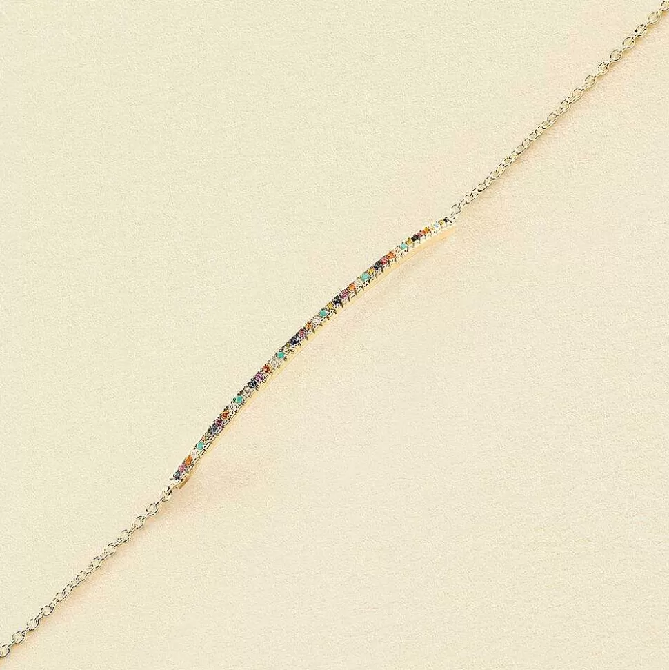 AGATHA Link Bracelet Rainbow-Multicolor/Gold