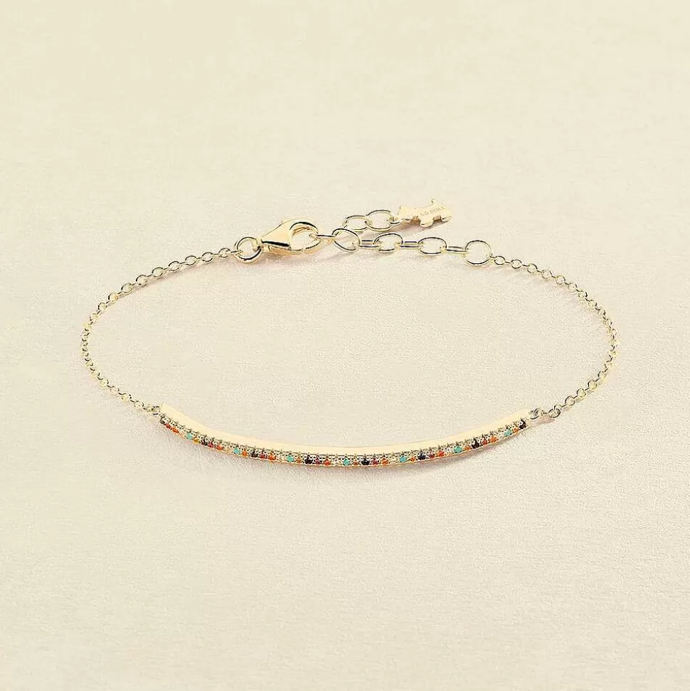 AGATHA Link Bracelet Rainbow-Multicolor/Gold