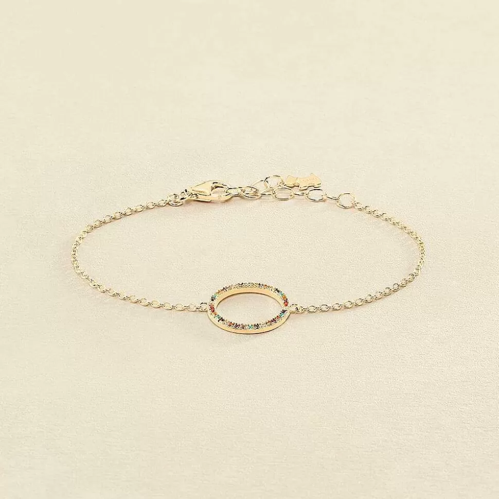 AGATHA Link Bracelet Rainbow-Multicolor/Gold