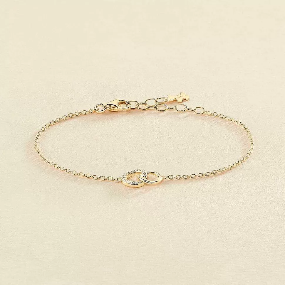 AGATHA Link Bracelet Rondou-Crystal/Golden