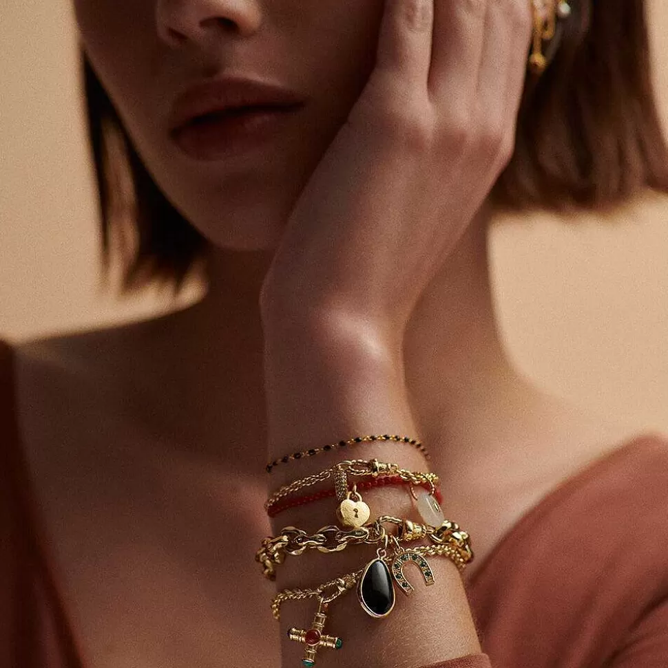 AGATHA Link Bracelet Smarty-Black/Gold