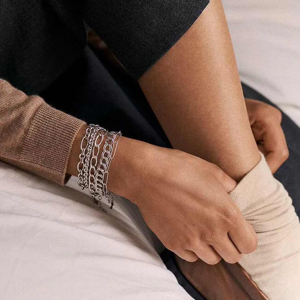 AGATHA Link Bracelet Solea-Silver