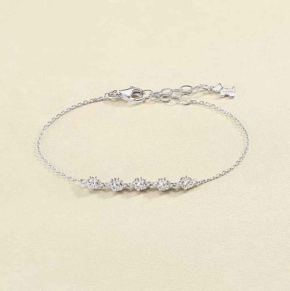 AGATHA Link Bracelet Spaceag-Crystal/Silver