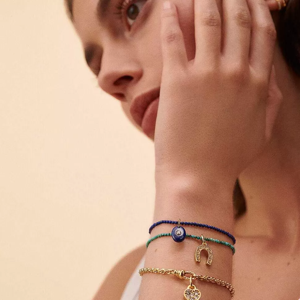 AGATHA Link Bracelet Talismans-Turquoise