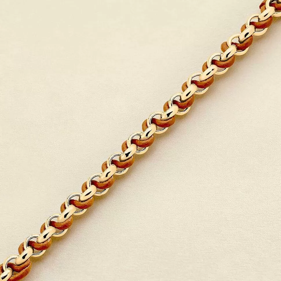 AGATHA Link Bracelet Twiggy-Gold/Camel