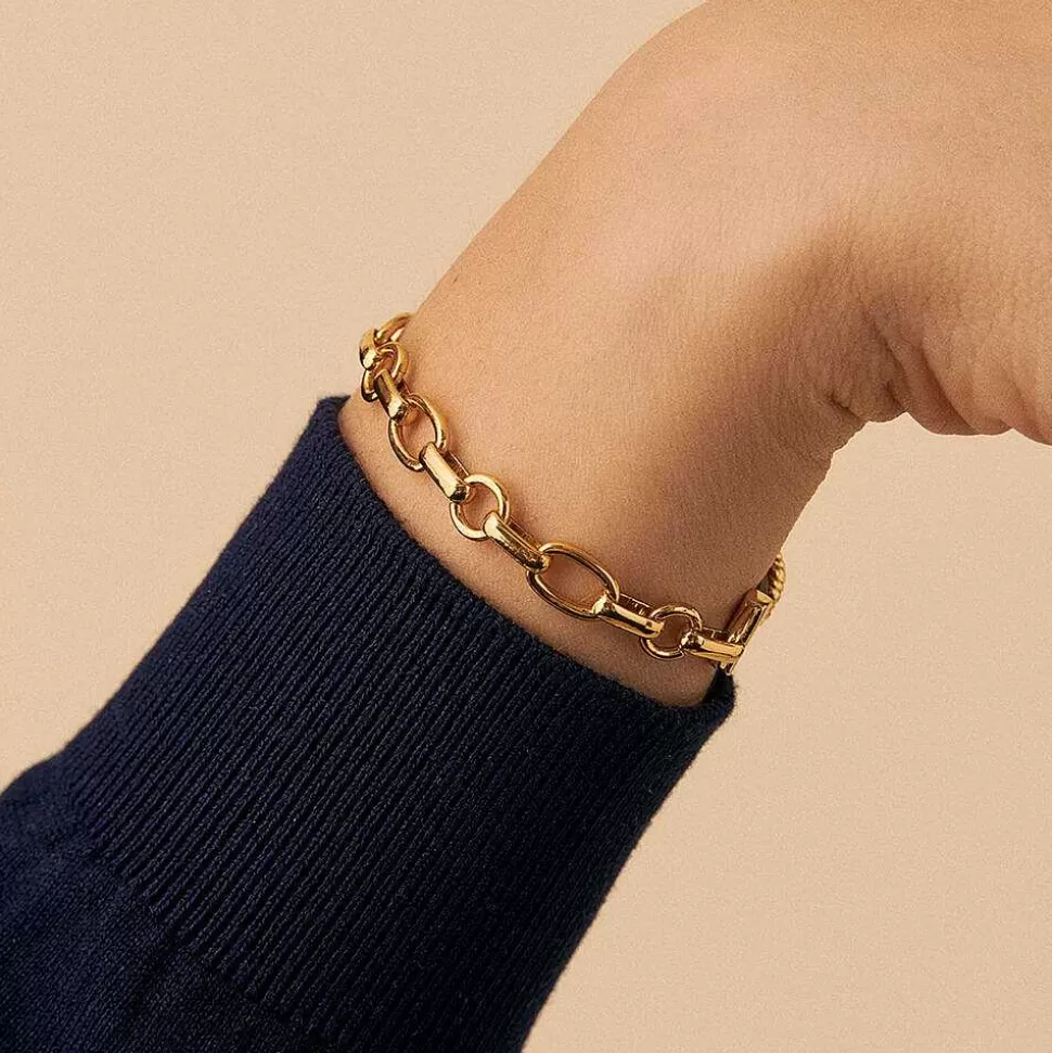 AGATHA Link Bracelet Twiggy-Gold/Camel