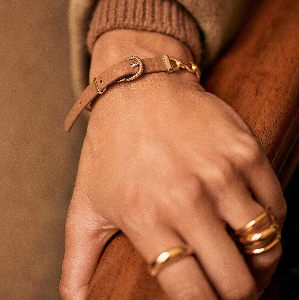 AGATHA Link Bracelet Twiggy-Gold/Camel