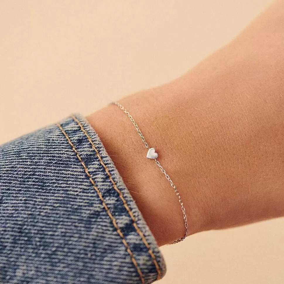 AGATHA Link Bracelet With Love-Silver