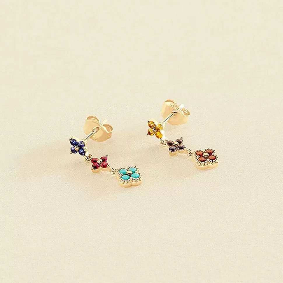 AGATHA Long Earrings Beloved-Multicolor/Gold