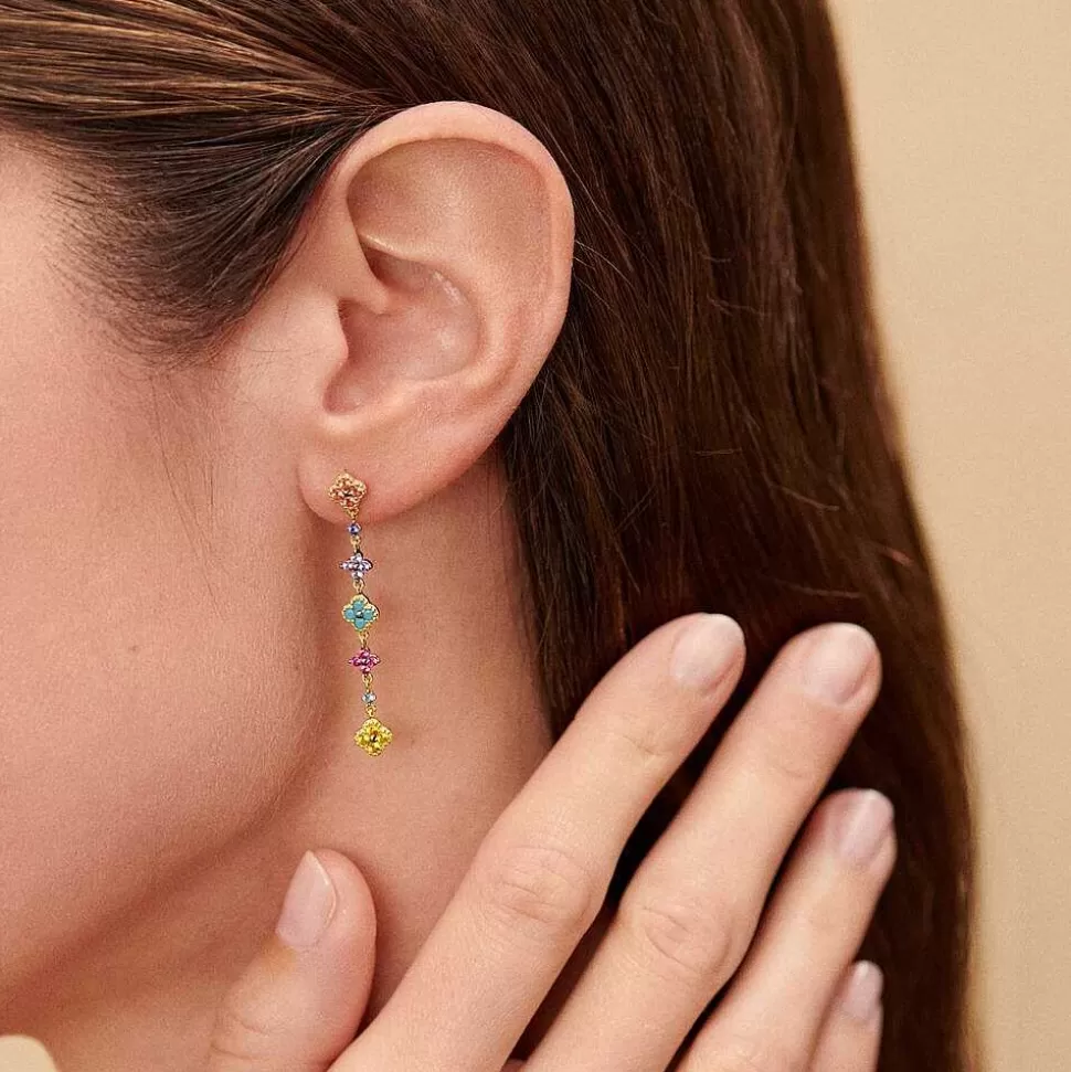AGATHA Long Earrings Beloved-Multicolor/Gold
