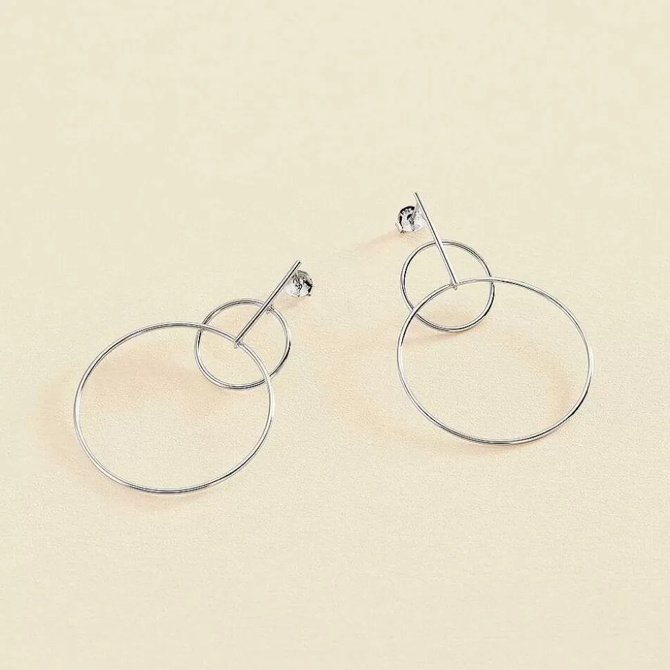 AGATHA Long Earrings Cassini-Silver