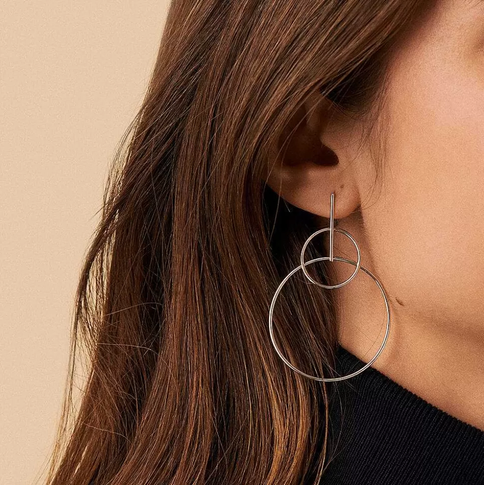 AGATHA Long Earrings Cassini-Silver