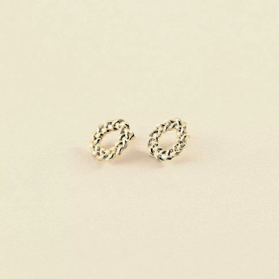 AGATHA Long Earrings Ear1Tresse-Golden