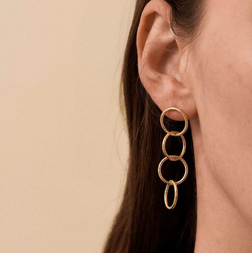 AGATHA Long Earrings Maat-Golden