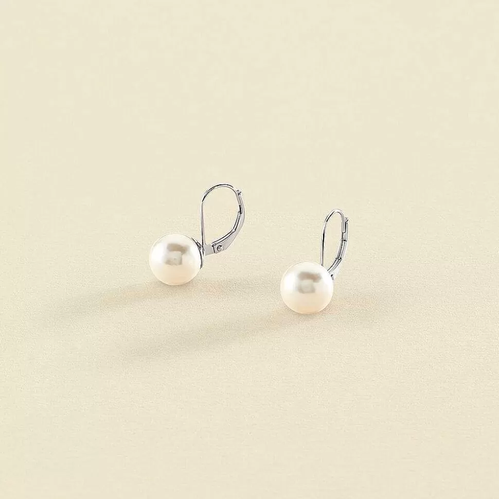 AGATHA Long Earrings Perlys-Pearl/Silver