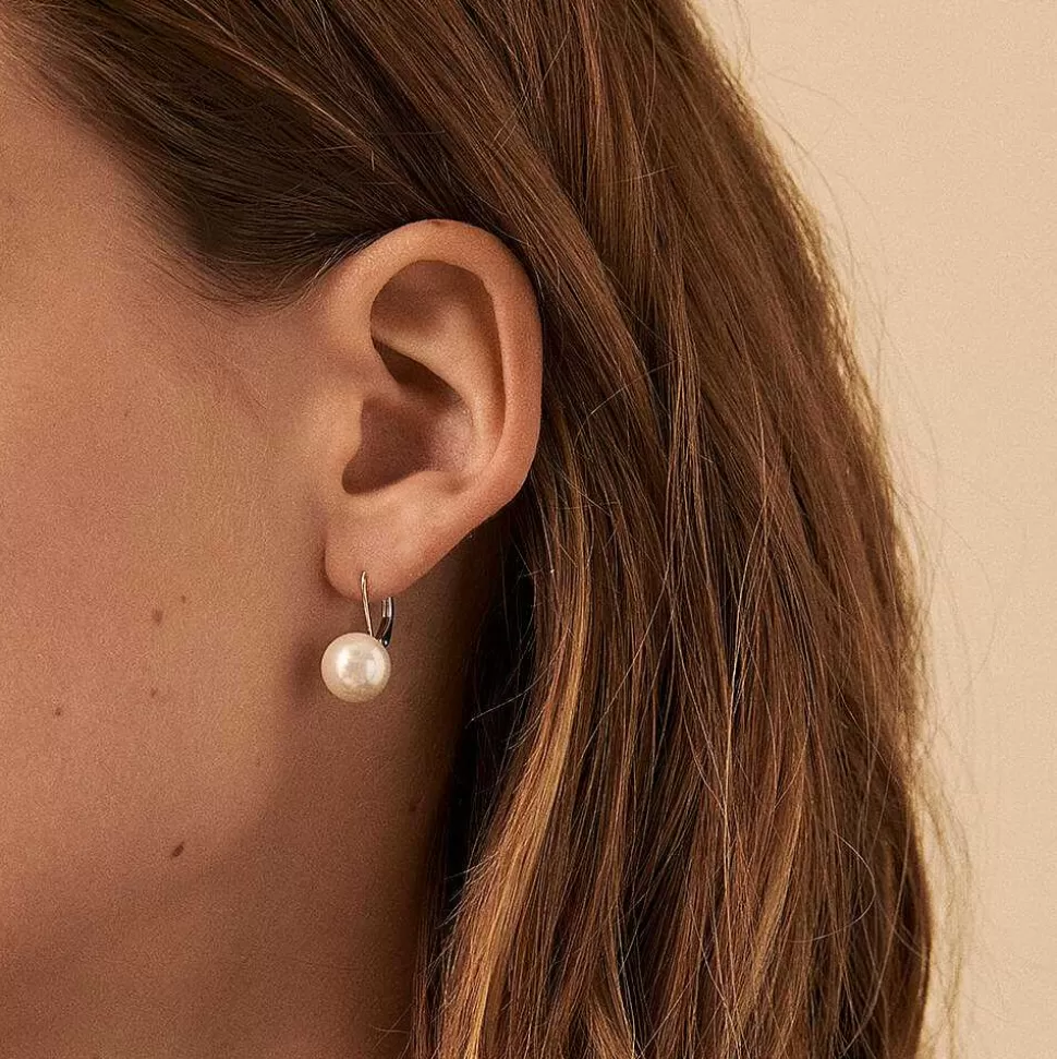 AGATHA Long Earrings Perlys-Pearl/Silver
