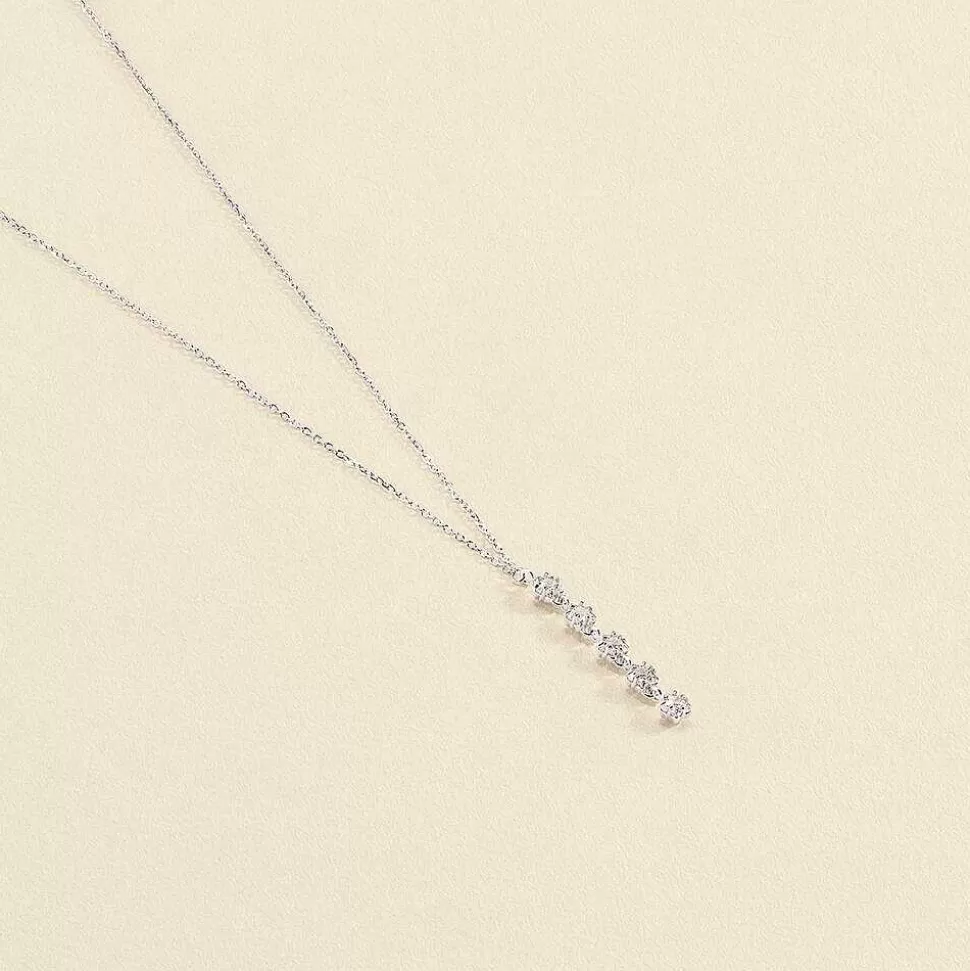 AGATHA Mid-Length Necklace Spaceag-Crystal/Silver