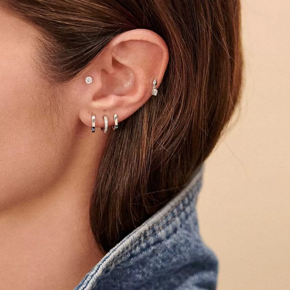 AGATHA Piercing Helix & Tragus Ear1Perrine-Crystal/Silver