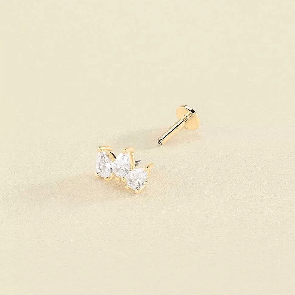 AGATHA Piercing Helix & Tragus Ear2Pia-Crystal/Golden