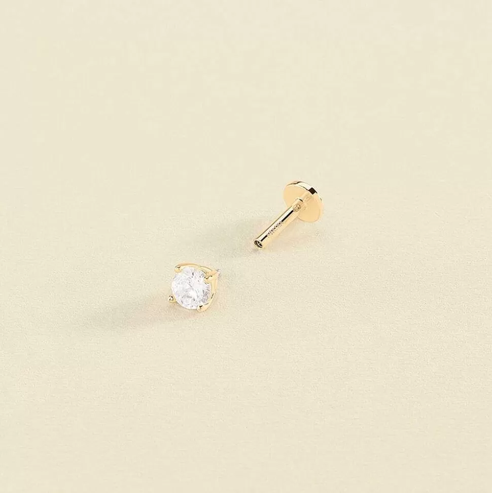 AGATHA Piercing Helix & Tragus Ear4Paula-Crystal/Golden