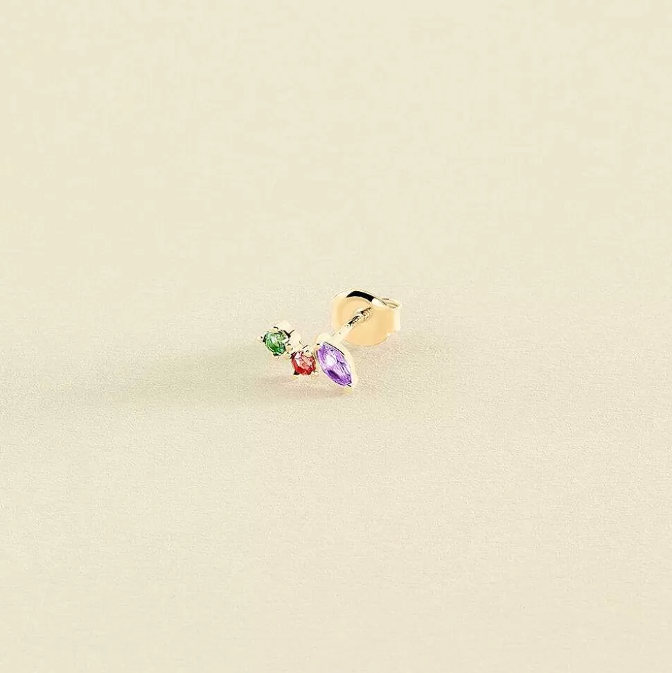 AGATHA Piercing Stud Amas-Multicolor/Gold