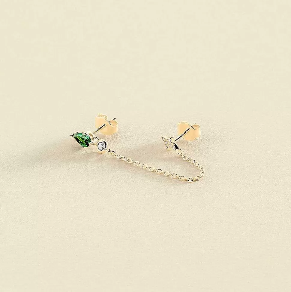 AGATHA Piercing Stud Astral-Green/Golden