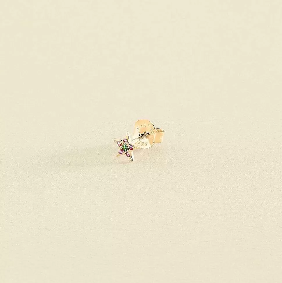 AGATHA Piercing Stud Astra-Purple/Gold
