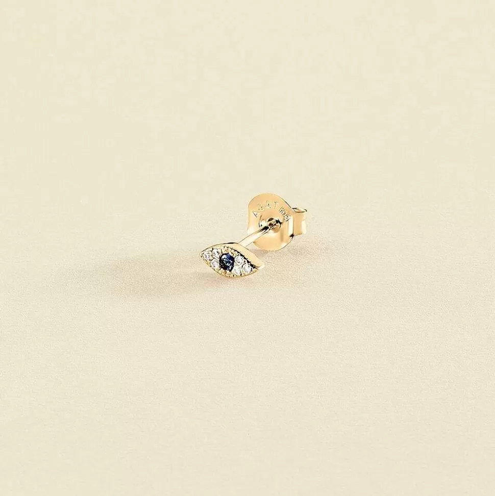 AGATHA Piercing Stud Azul-Blue/Gold