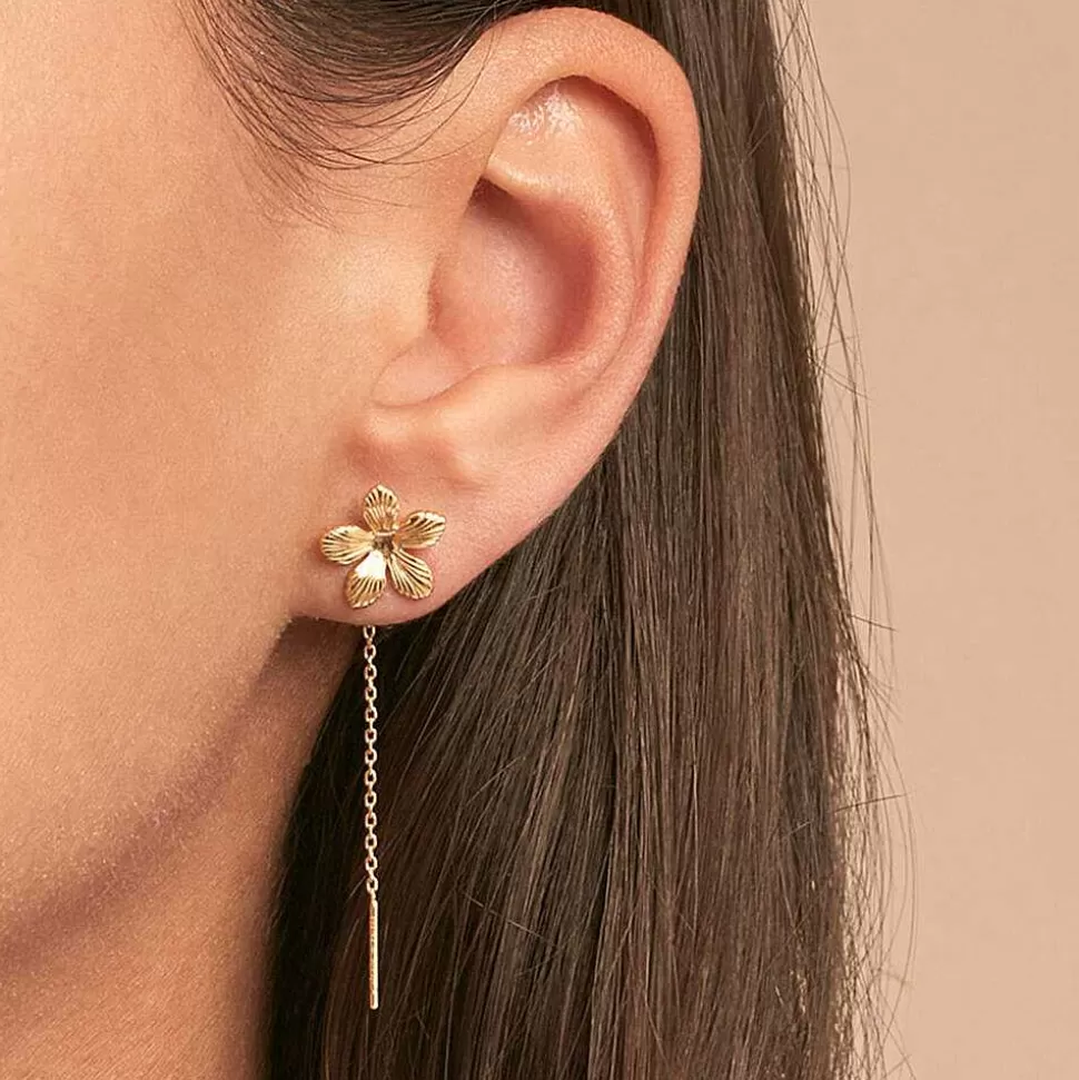 AGATHA Piercing Stud Bloomy-Golden