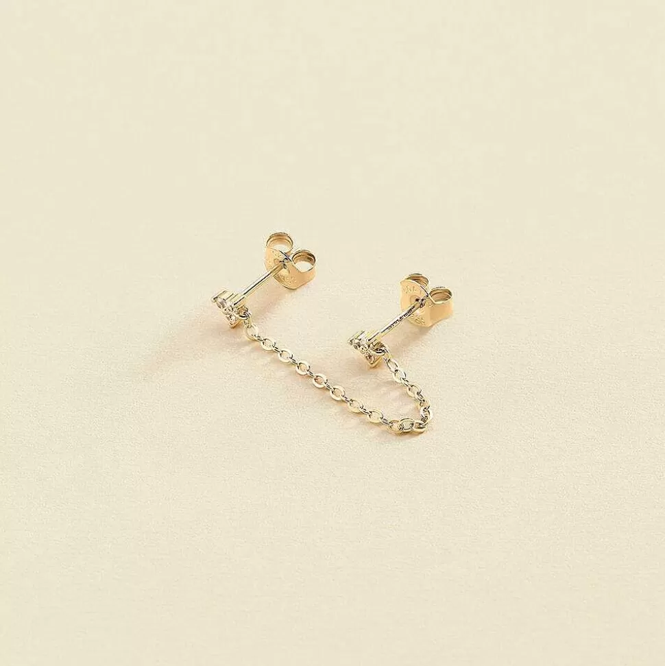 AGATHA Piercing Stud Bonisimo-Crystal/Golden