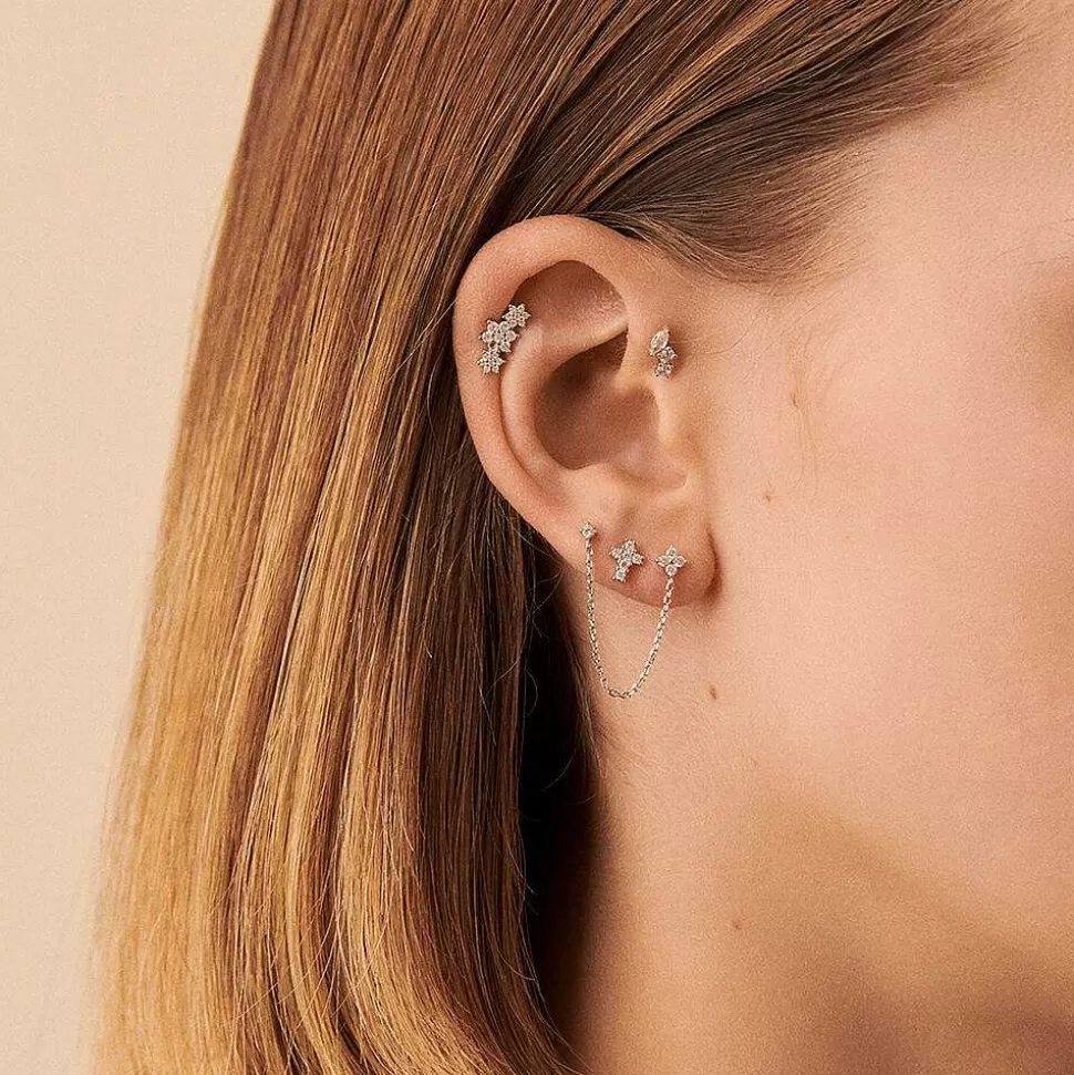 AGATHA Piercing Stud Bonisimo-Crystal/Golden