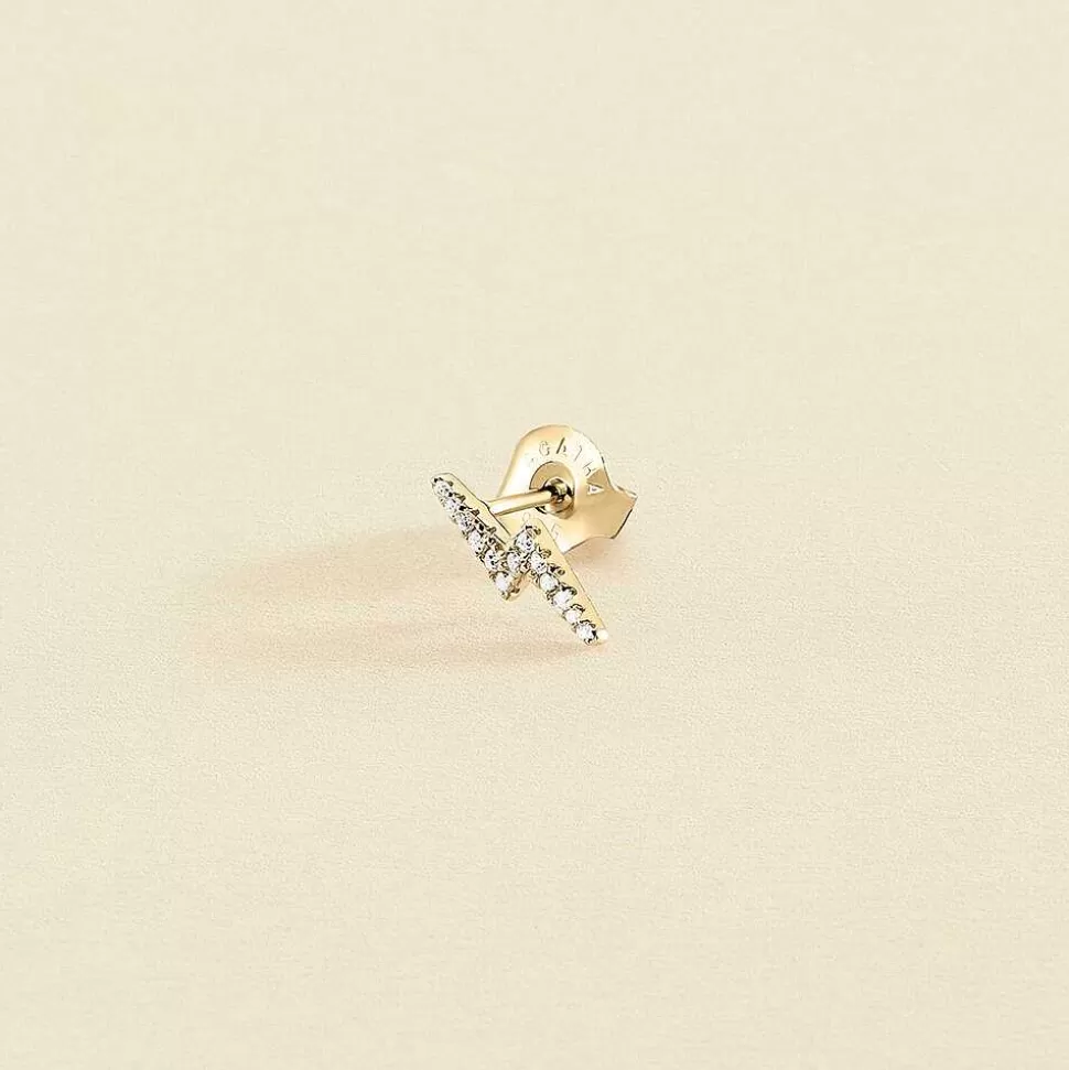 AGATHA Piercing Stud Eclair-Crystal/Golden