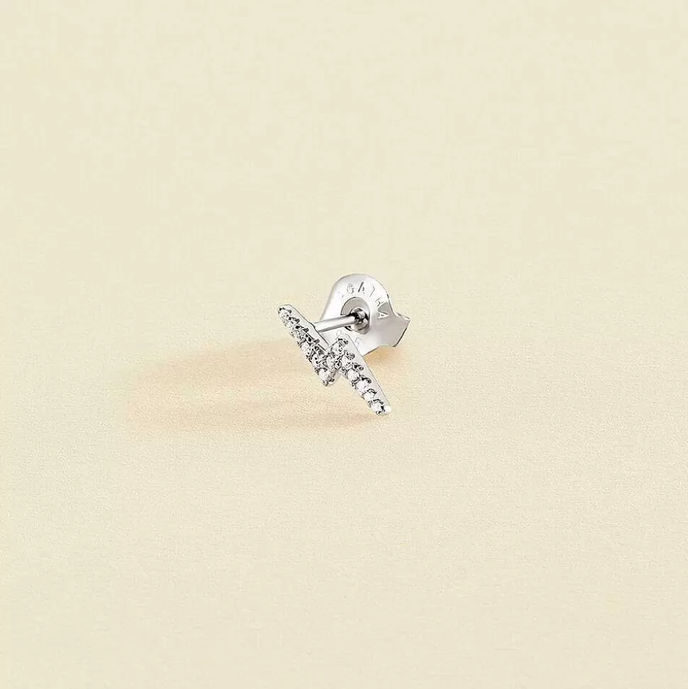 AGATHA Piercing Stud Eclair-Crystal/Silver