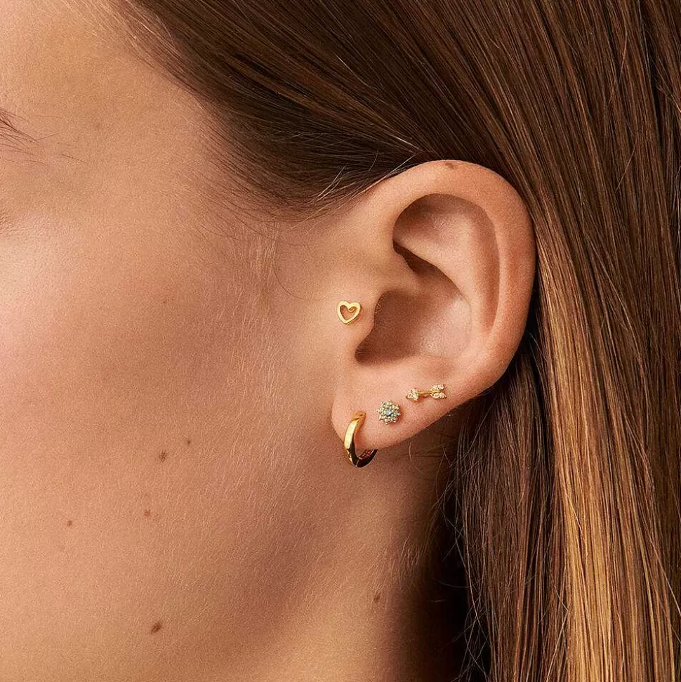 AGATHA Piercing Stud Fleurie-Turquoise/Gold