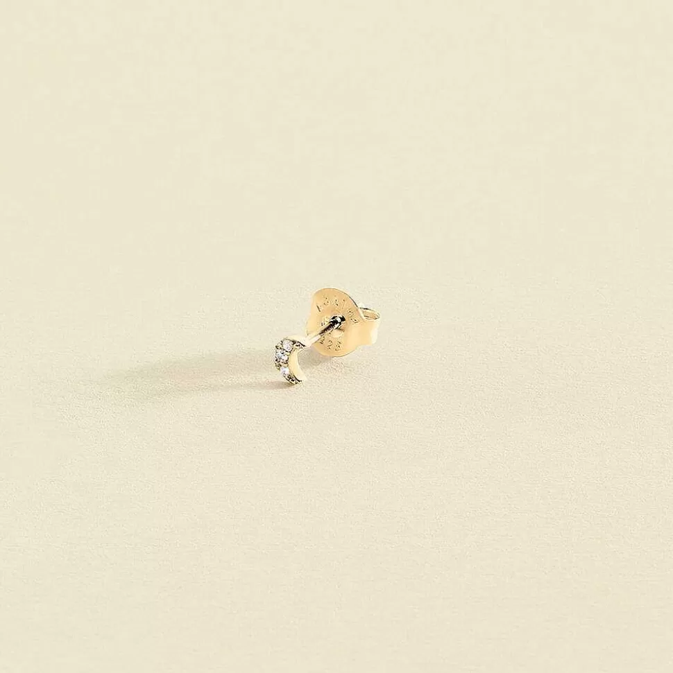 AGATHA Piercing Stud Lunita-Crystal/Golden