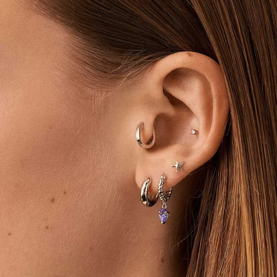 AGATHA Piercing Stud Mini-Crystal/Silver