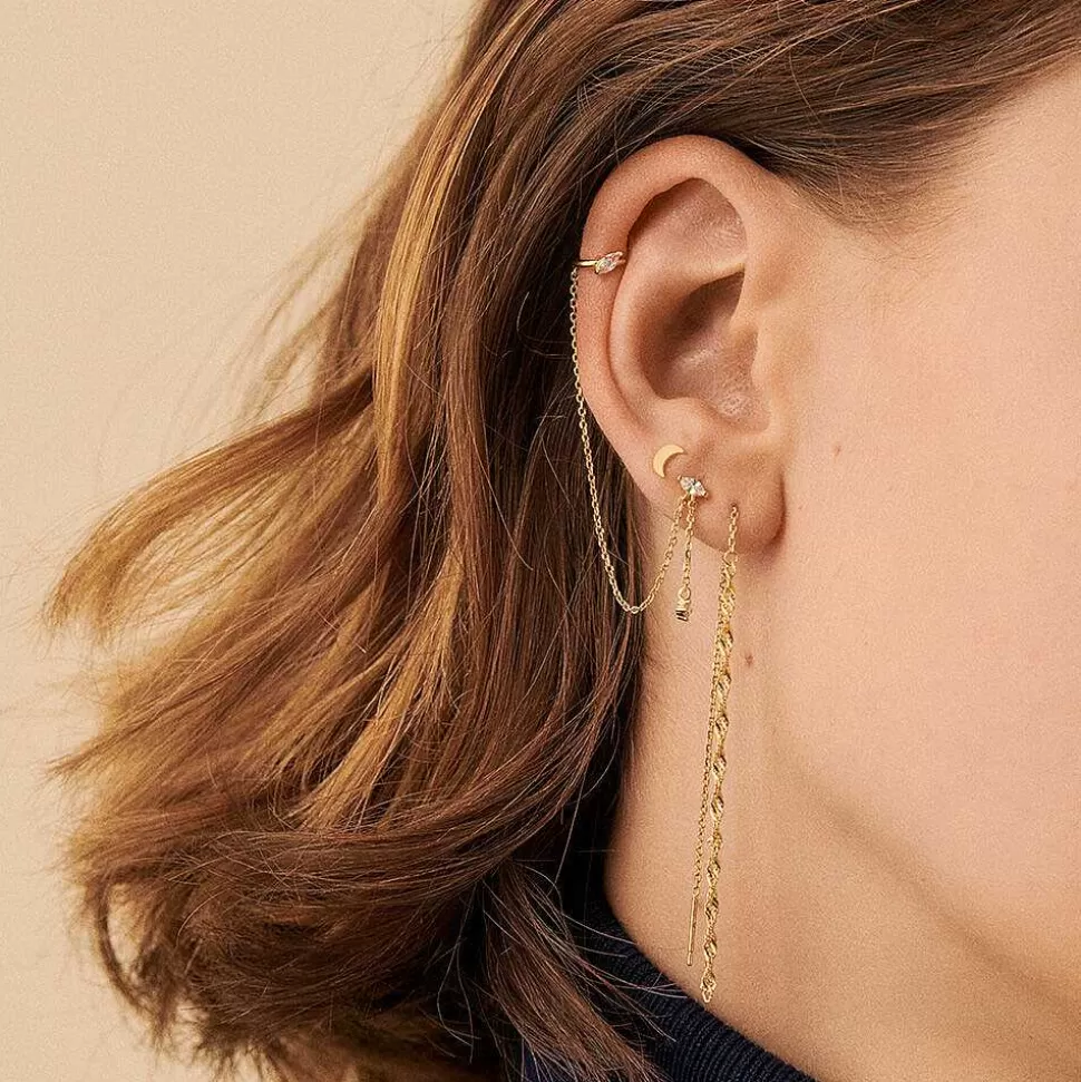 AGATHA Piercing Stud Miniluna-Golden