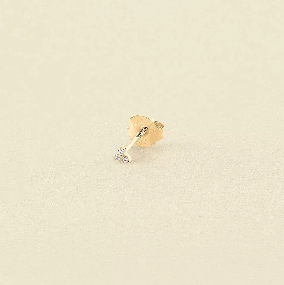 AGATHA Piercing Stud Minpunta-Crystal/Golden